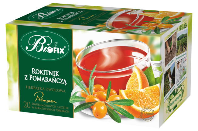 Premium Sea-buckthorn with orange Fruit tea in tea bags